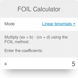 FOIL Calculator